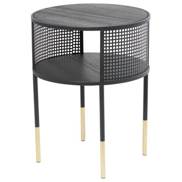 Contemporary Black Metal Accent Table 564098