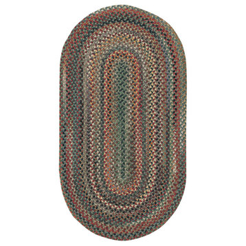 Capel Sherwood Forest Pine Wood 0980_225 Braided Rugs 4'x6' Oval