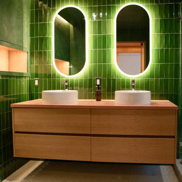 Master Bathroom Renovation and Custom Closet Built in Highland Park