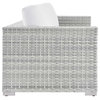 Modway Convene 4-Piece Fabric & Rattan Outdoor Set in Light Gray/White