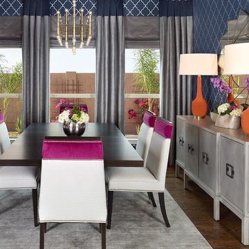 Chic & Vibrant Dining Room