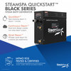 Black Series Wifi/Bluetooth 18kW QuickStart Steam Bath Generator, Matte Black