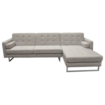 Opus Convertible Tufted RF Chaise Sectional, Barley
