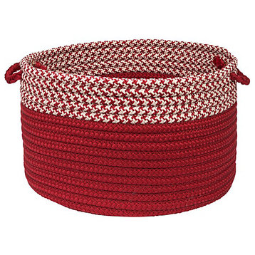 Colonial Mills Houndstooth Dipped Basket , Red, 14"x14"x10"