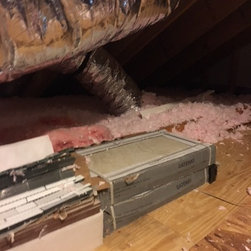 Attic Plywood Flooring Installed - Air Conditioner Accessories