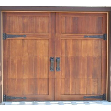 Stained Wood Carriage Garage Doors