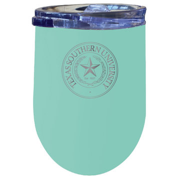 Texas Southern University 12 oz Insulated Wine Stainless Steel Tumbler Seafoam
