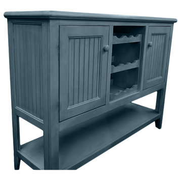 Eagle Furniture Coastal Wine Buffet Cabinet, Smoky Blue