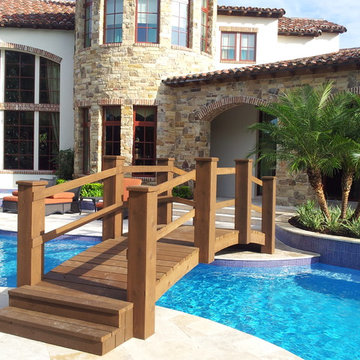 Cedar Bridge over pool in Orlando, FL www.visualartisan.net