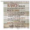 Laural Home Rustic Ranch Rules Shower Curtain