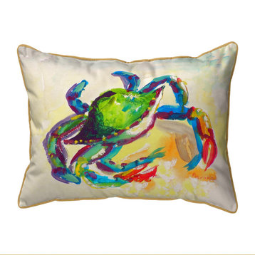 Teal Crab Large Indoor/Outdoor Pillow 16x20