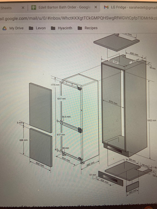 panel size question for LSBNC1021P lG fridge