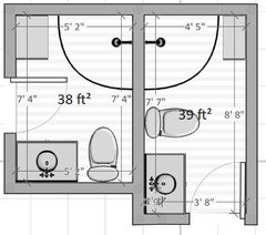 1 bathroom house, split in two?