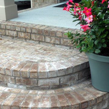 Rounded Brick Front Porch Steps
