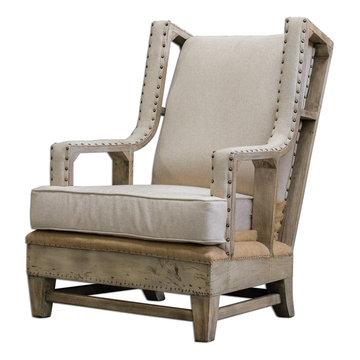 Uttermost Schafer Linen Armchair