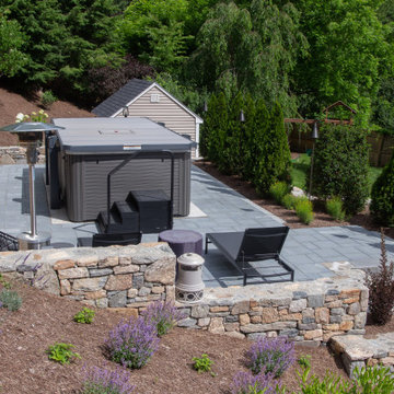 Patio and Spa Landscape Design Natick, MA