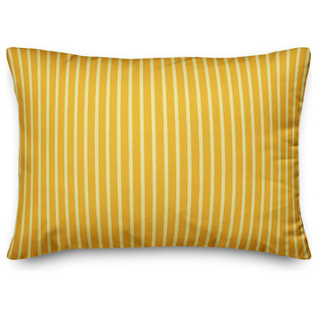 Yellow Stripes Throw Pillow