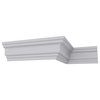 3"Hx2"Px3 5/8"Fx94 1/2"L Lisbon Traditional Smooth Crown Moulding