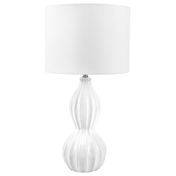 30" Venus Ceramic Linen Shade Table Lamp