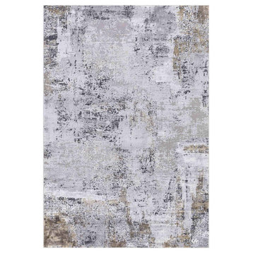 Uttermost 71505-3 Hampton 2' x 3' Polyester Abstract Rectangle - Beige / Indigo