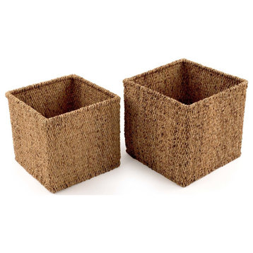 Water Hyacinth Baskets, Set of 2