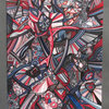 Abstract Art, Original Mixed Media Drawing, 11"x14"