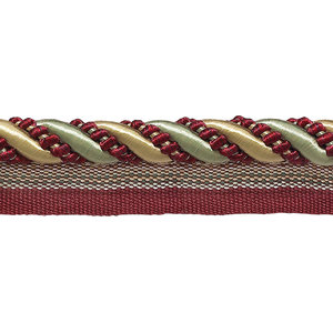 By The Yard Pink Green LT Green 4//16/" Decoractive Lip Cord Dusty Olive Rose