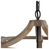 Andreas 3 Light Chandelier, Antique Wood