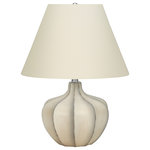 Monarch Specialties - Lighting, 21"H, Table Lamp, Cream Resin, Ivory/Cream Shade, Transitional - Light up your living space with this striking 21"h, cream resin table lamp with a textured gourd shaped base, topped with a classic ivory linen fabric shade and a round silver metal finial for a unique decorative accent. This stylish 3-way switch lamp uses a single bulb (not included) with a maximum outage of 100W/120V, allowing you to adjust the level of illumination to either brighten up a space or dim it a notch to create a cozy ambiance. This transitional style lamp looks right at home in a casual setting whether you place it on an end or side table in your living room, in your home office, or on your bedside table in your bedroom. Made with quality materials, this fashionable accent lamp is backed with a 2 year limited warranty against manufacturer's defects for a worry-free purchase. Brighten up any room with this stylish and versatile 21"h cream resin table lamp with an attractive gourd shape base, topped with a classic ivory linen empire shade and round silver metal finial.