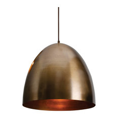 AFX BKNP16 Brooklyn 1 Light 16"W Pendant - Antique Brass