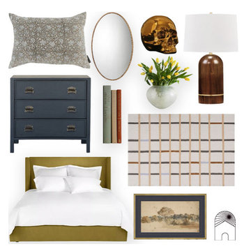 Eclectic and Moody Bedroom