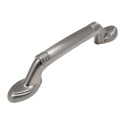 Cosmas - Cabinet Pull, 3" Hole Centers, Satin Nickel, Set of 25 - Cabinet And Drawer Handle Pulls