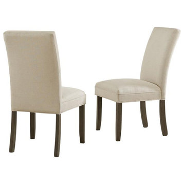 Alaterre Furniture Gwyn Parsons Upholstered Chair - Cream (Set of 2)