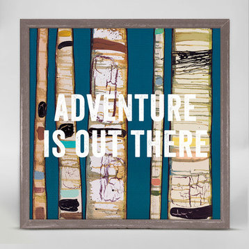 "Adventure Is Out There" Mini Framed Canvas by Eli Halpin