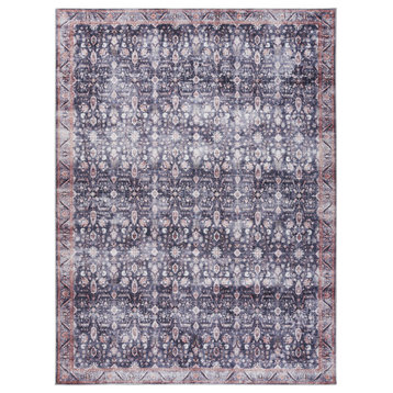 Nourison 5'3" x 7'3" Area Rug In Navy And Ivory Color 099446118301