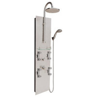 Vaquero ShowerSpa Hammered Nickel-Plated Copper Shower Panel with Brushed-Nickel