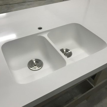 solid surface kitchen sink