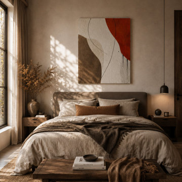 Modern Japandi Interior Styling: Organic Contrast & Warm Tension
