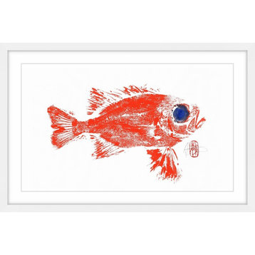 "Squirrel Fish" Framed Painting Print, 24"x16"