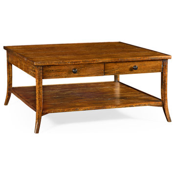 Square Coffee Table, Country Walnut