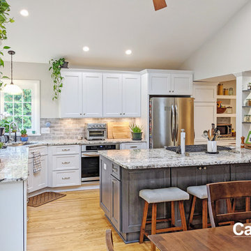 White and Gray Two Toned Kitchen
