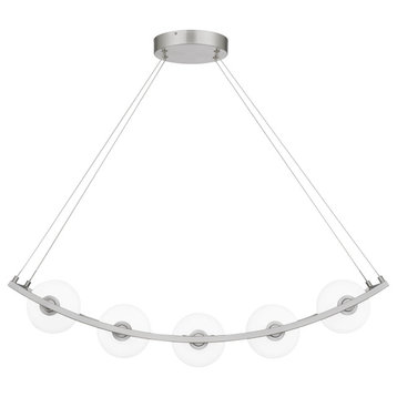 Quoizel PCENZ138 Enzo 38"W LED Linear Chandelier - Brushed Nickel