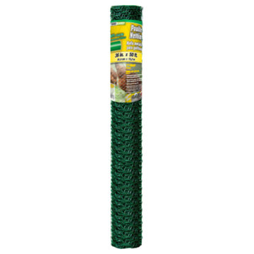 YardGard® 308456B Green PVC Coated Poultry Netting, 20-Gauge, 1" Mesh, 36"x50'
