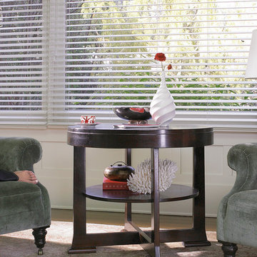 WHITE FAUX WOOD BLINDS - Hunter Douglas Everwood Faux Wood Blinds