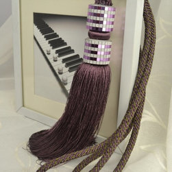 6 Colors QYM23 Polyester Curtain Tassel Tie Backs in Purple Color - Window Treatment Accessories
