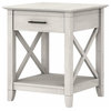 Key West Nightstand with Drawer in Linen White Oak - Engineered Wood