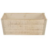 Distressed Wood Planter With Metal Trim