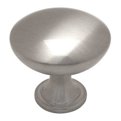 Cosmas - Cabinet Knob, 1-1/4" Diameter, Satin Nickel, Set of 10 - Cabinet And Drawer Knobs