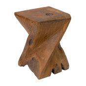 East At Main's Jones Brown Teakwood Stool