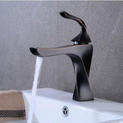 Antique Basin Faucet Art Designed Black Bronze Brass Mixer Bathroom Sink Faucet - Bathroom Sink Faucets